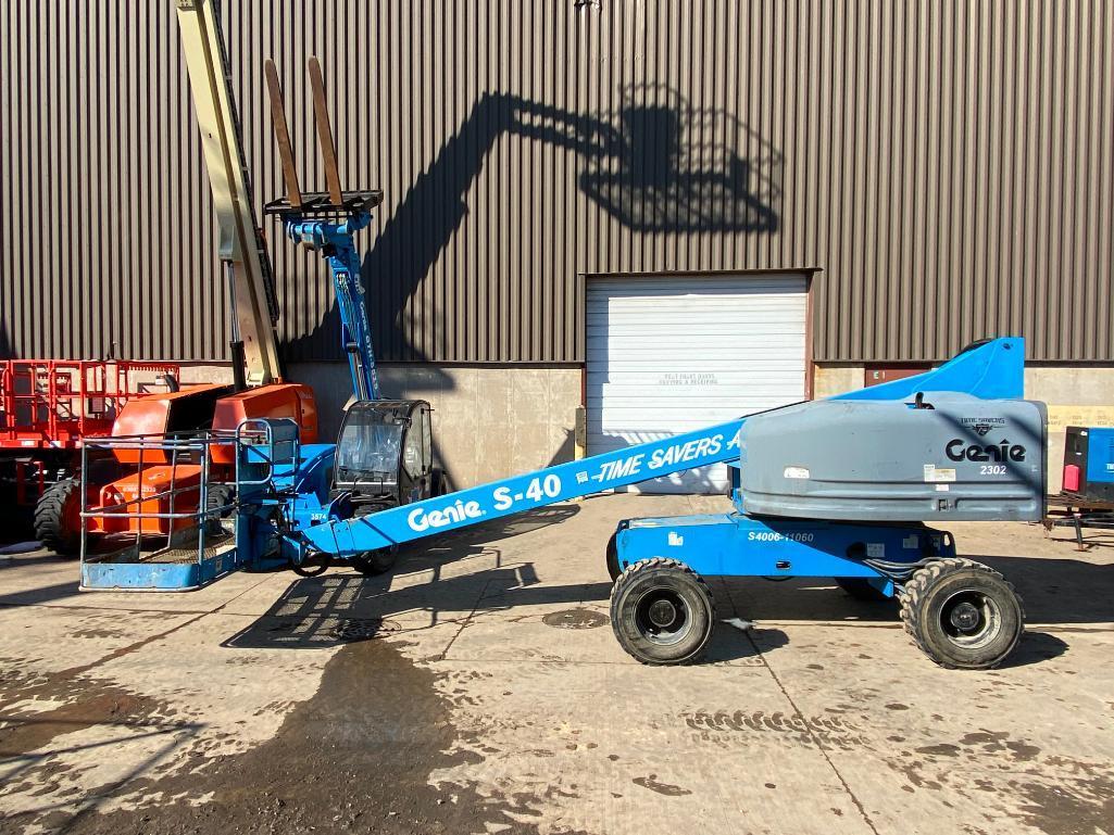 Genie S-40 Rough Terrain Boom Lift (S/N S4006-11060, Year 2006), with 40' Platform Height, 500 Lb.