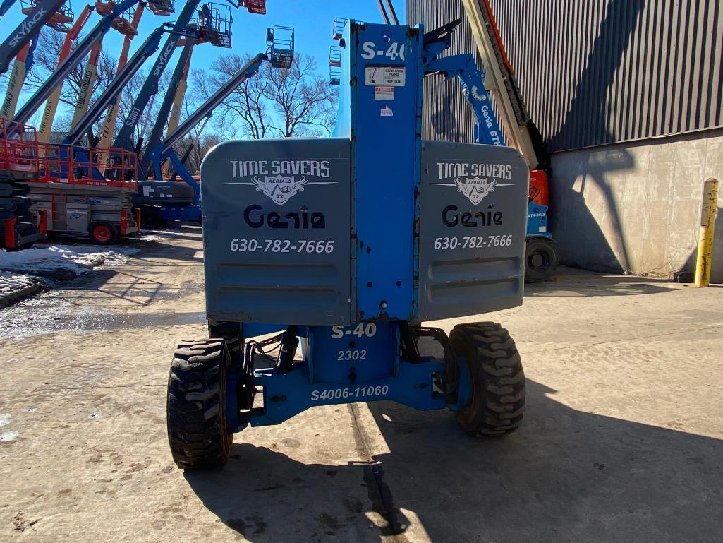 Genie S-40 Rough Terrain Boom Lift (S/N S4006-11060, Year 2006), with 40' Platform Height, 500 Lb.
