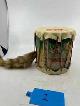 Vintage Toy Native American Style Drum