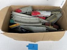 Lot of Various HO Scale Train Tracks and Train Cars
