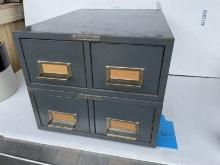 Lot of 2 Stackable Steelmasterr Pressed Metal Picture Storage Drawer Boxes