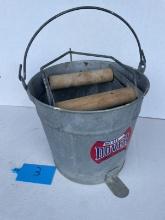 Vintage Galvanized Mop Bucket by Dover