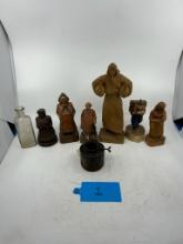 Lot of Misc. Hand Made or Carved Vintage Figurines