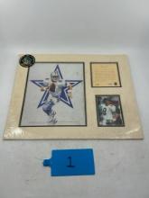 Vintage Collectible Numbered Troy Aikman Matted Picture and Card