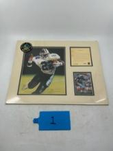 Vintage Collectible Numbered Emmitt Smith Matted Picture and Card