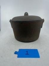 Cast Iron Pot w/ Lid Marked "8" "Made in USA"