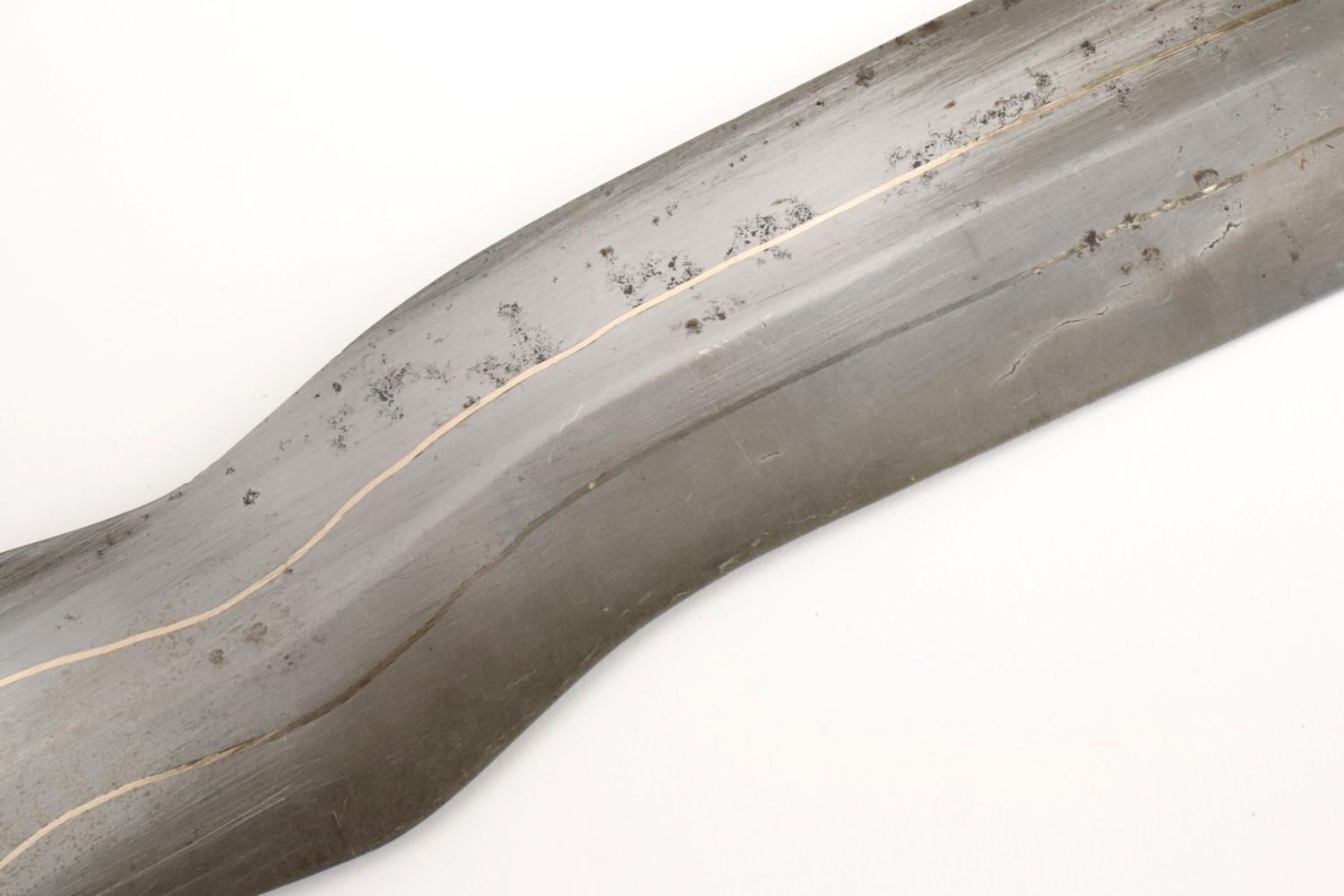 Rare 19th C. Philippine Naga Sulu Moro KRIS Sword ~ Unique Copper Inlaid Blade