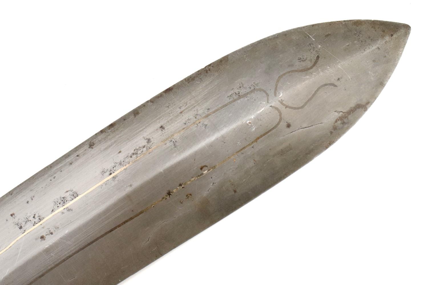 Rare 19th C. Philippine Naga Sulu Moro KRIS Sword ~ Unique Copper Inlaid Blade