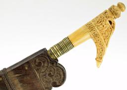Scarce Early 20th C. Indonesian Borneo NIABOR Sword ~ Dayak Headhunters Tribe