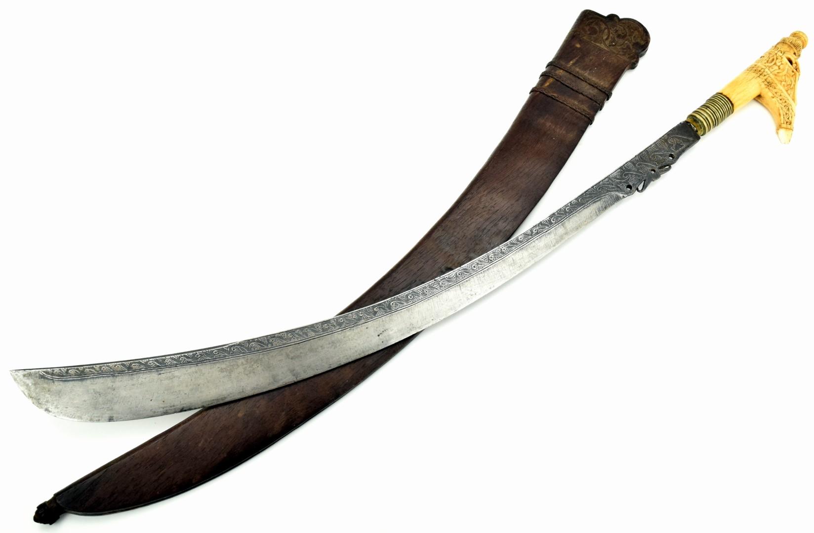 Scarce Early 20th C. Indonesian Borneo NIABOR Sword ~ Dayak Headhunters Tribe