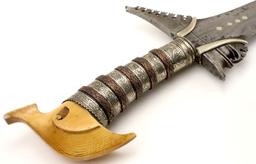 Very Good 19th C. Philippine Maguindanao Datu's KRIS Sword ~ Twistcore Damascus Blade ~ Fine Large C