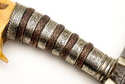 Very Good 19th C. Philippine Maguindanao Datu's KRIS Sword ~ Twistcore Damascus Blade ~ Fine Large C