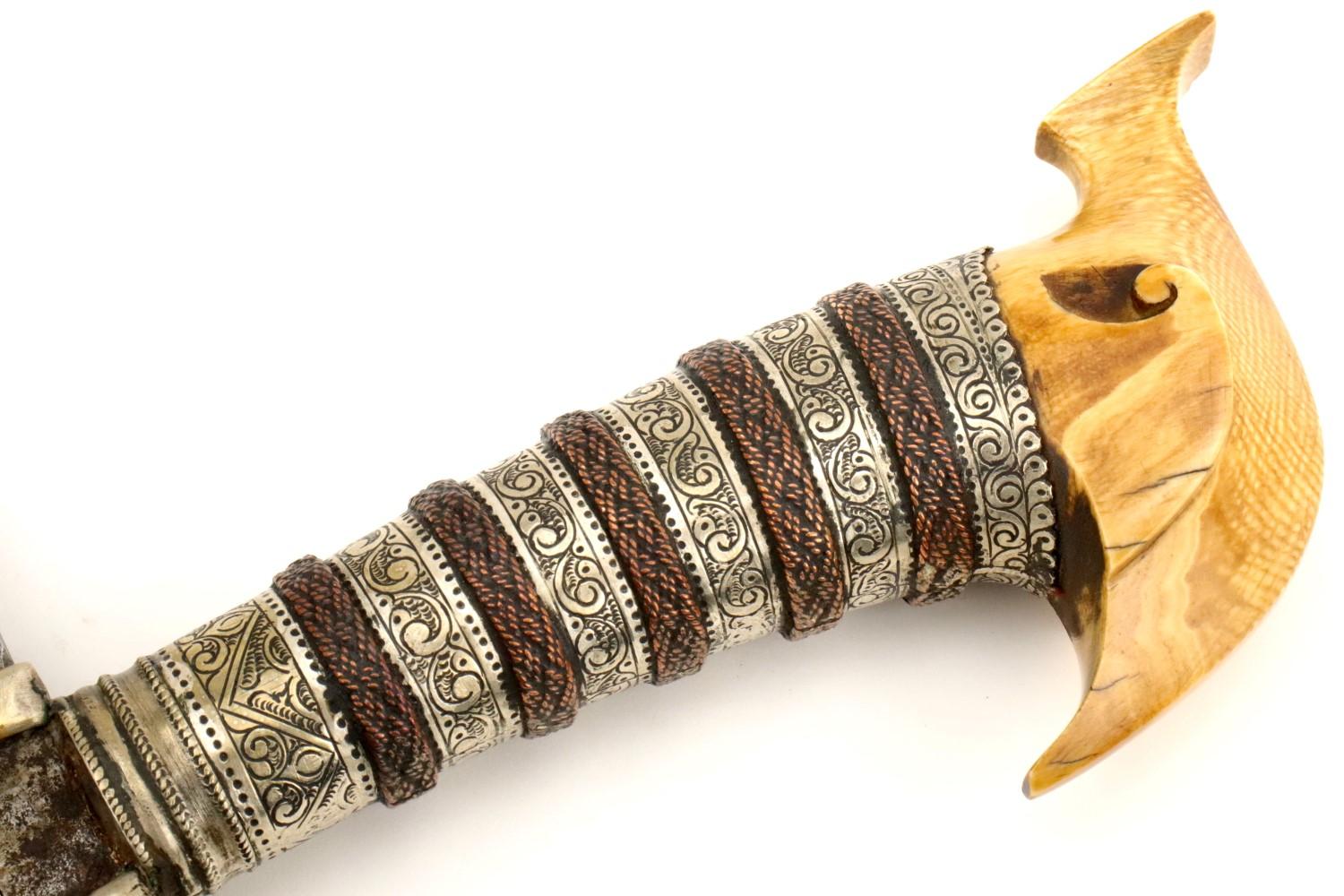 Very Good 19th C. Philippine Maguindanao Datu's KRIS Sword ~ Twistcore Damascus Blade ~ Fine Large C