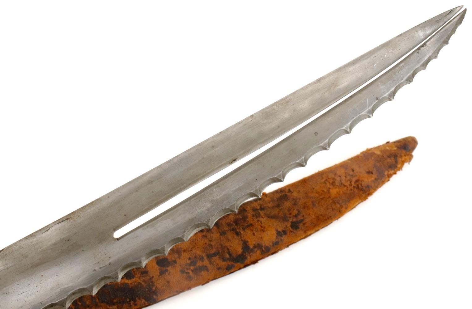 Fine and Rare 18th-19th C. Mughal Indian ZULFIKAR Shamshir Sword with Gold & Silver Damascened Tulwa