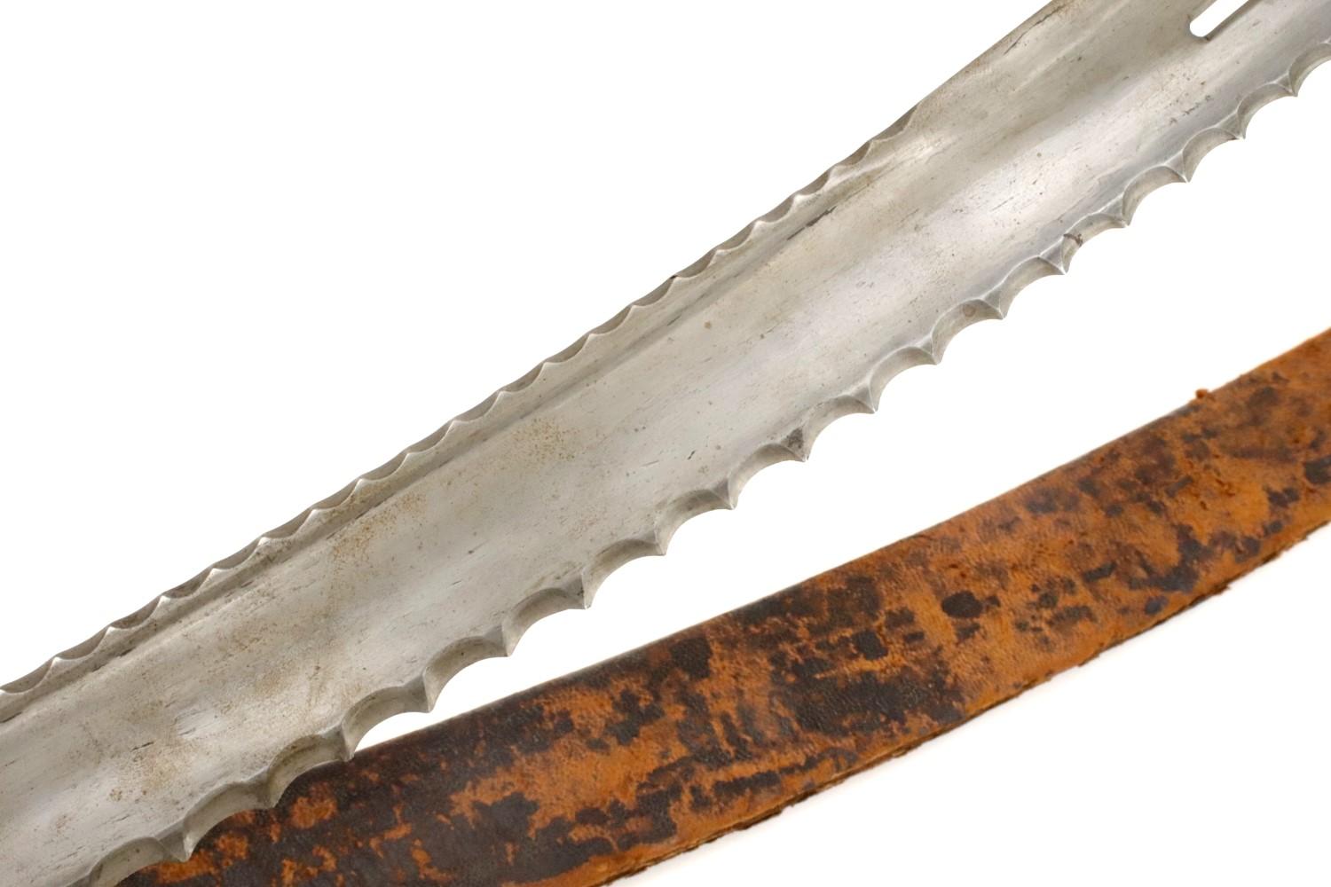 Fine and Rare 18th-19th C. Mughal Indian ZULFIKAR Shamshir Sword with Gold & Silver Damascened Tulwa