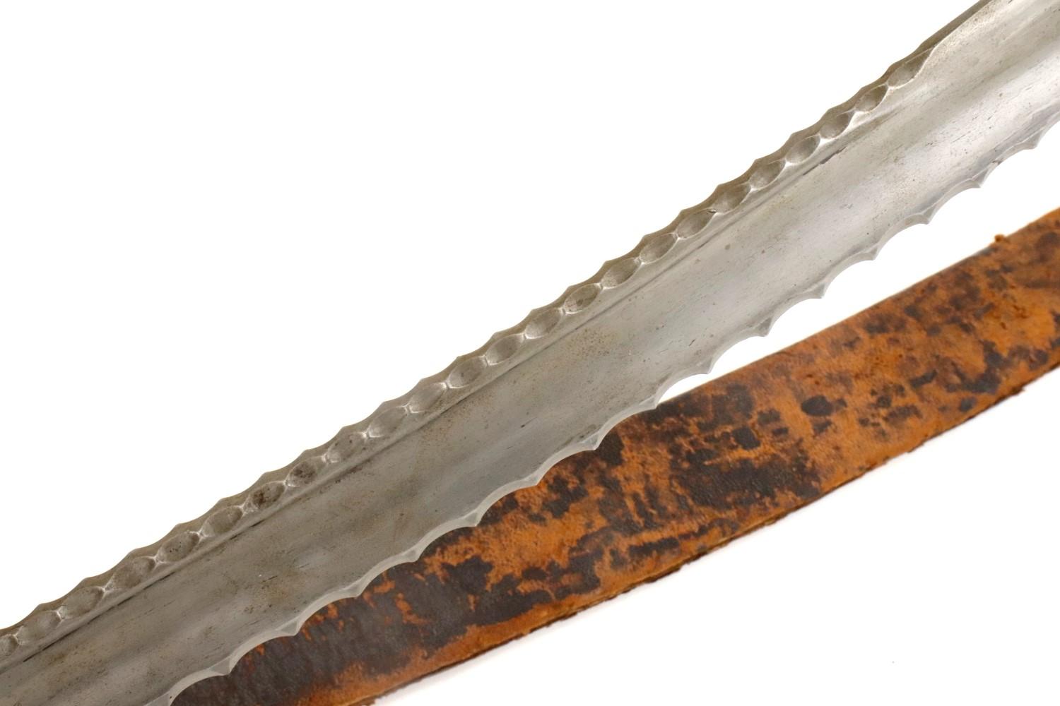 Fine and Rare 18th-19th C. Mughal Indian ZULFIKAR Shamshir Sword with Gold & Silver Damascened Tulwa