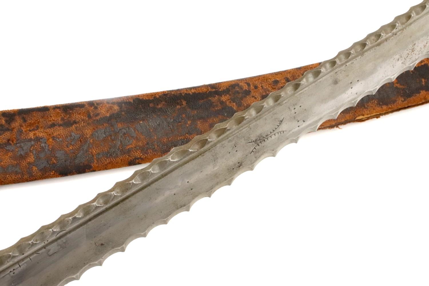 Fine and Rare 18th-19th C. Mughal Indian ZULFIKAR Shamshir Sword with Gold & Silver Damascened Tulwa