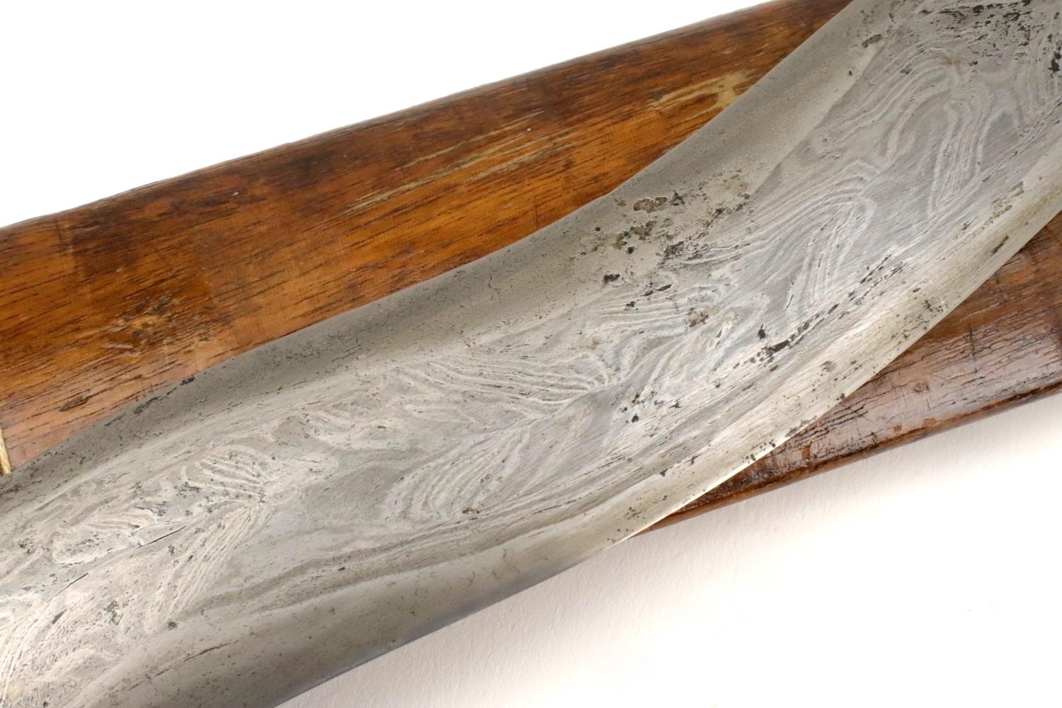 Rare 18th - early 19th C. Archaic Twistcore Damascus Philippine Moro KRIS Sword.