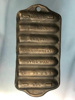 Griswold #3 Size, (#262, 225) Crispy Corn Wheat Stick Pan Erie, PA USA Cast Iron, 8 1/2" Long