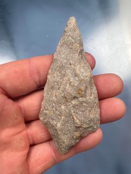 3 1/2" Quartzite Morrow Mountain Point, Found in Nassau Co., New York