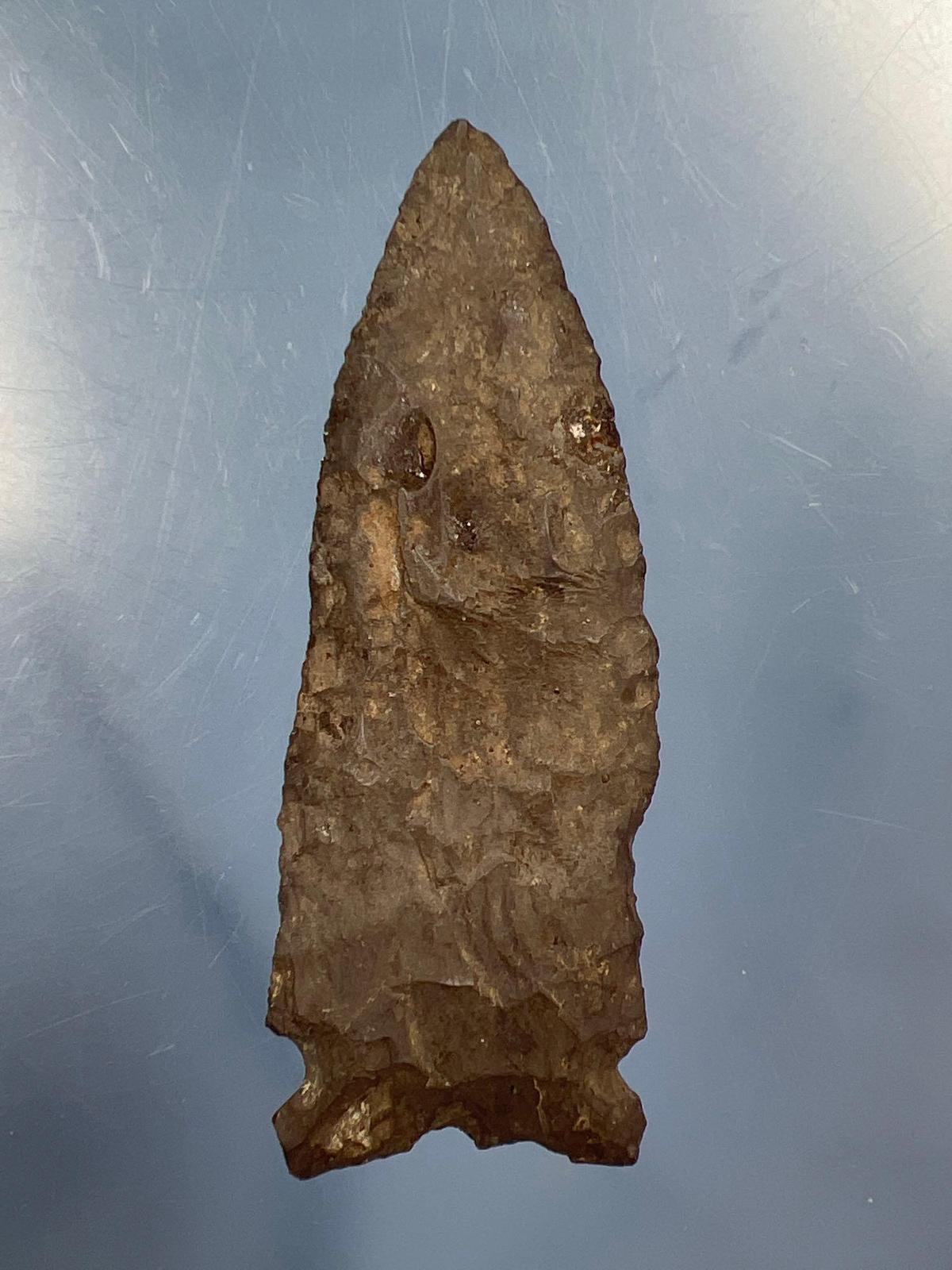3 1/16" Chert Otter Creek Point, Arrowhead, Found in Albany, New York