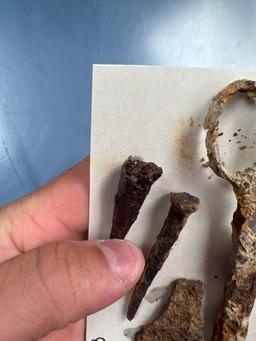 Lot of Rare Trade Artifacts, Bone Handled Knife, Scissors, Scrapers, Conicals, Found in New York
