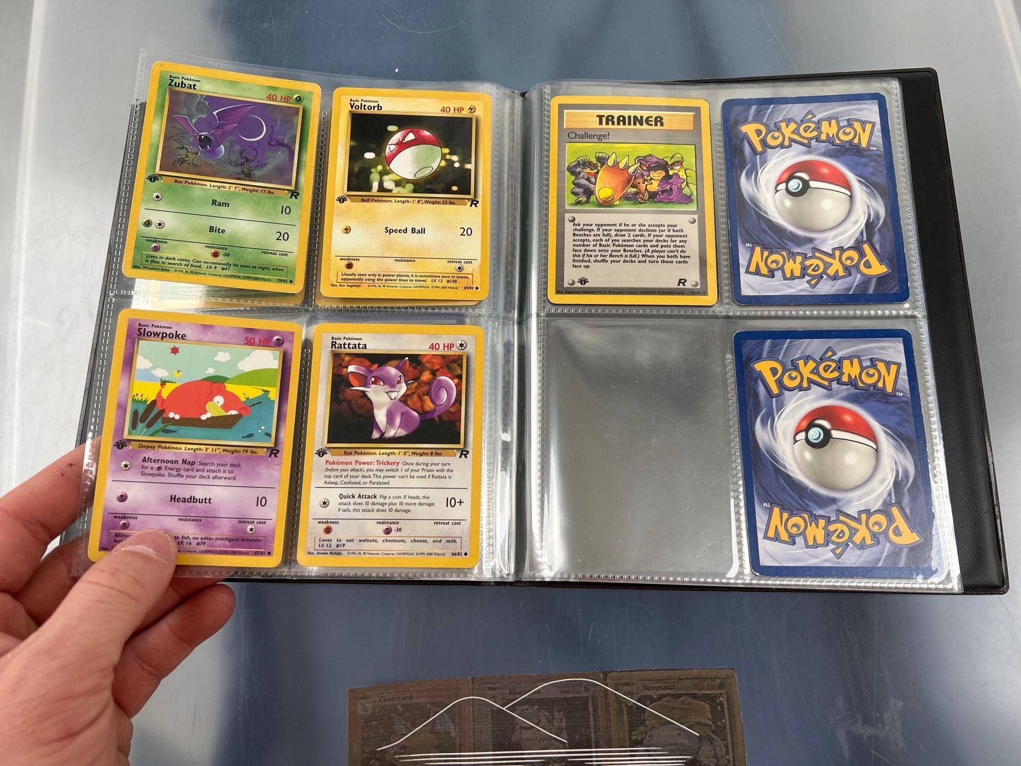 Small Pokemon Binder, Team Rocket 2000 First Edition, 8 Pages front and back