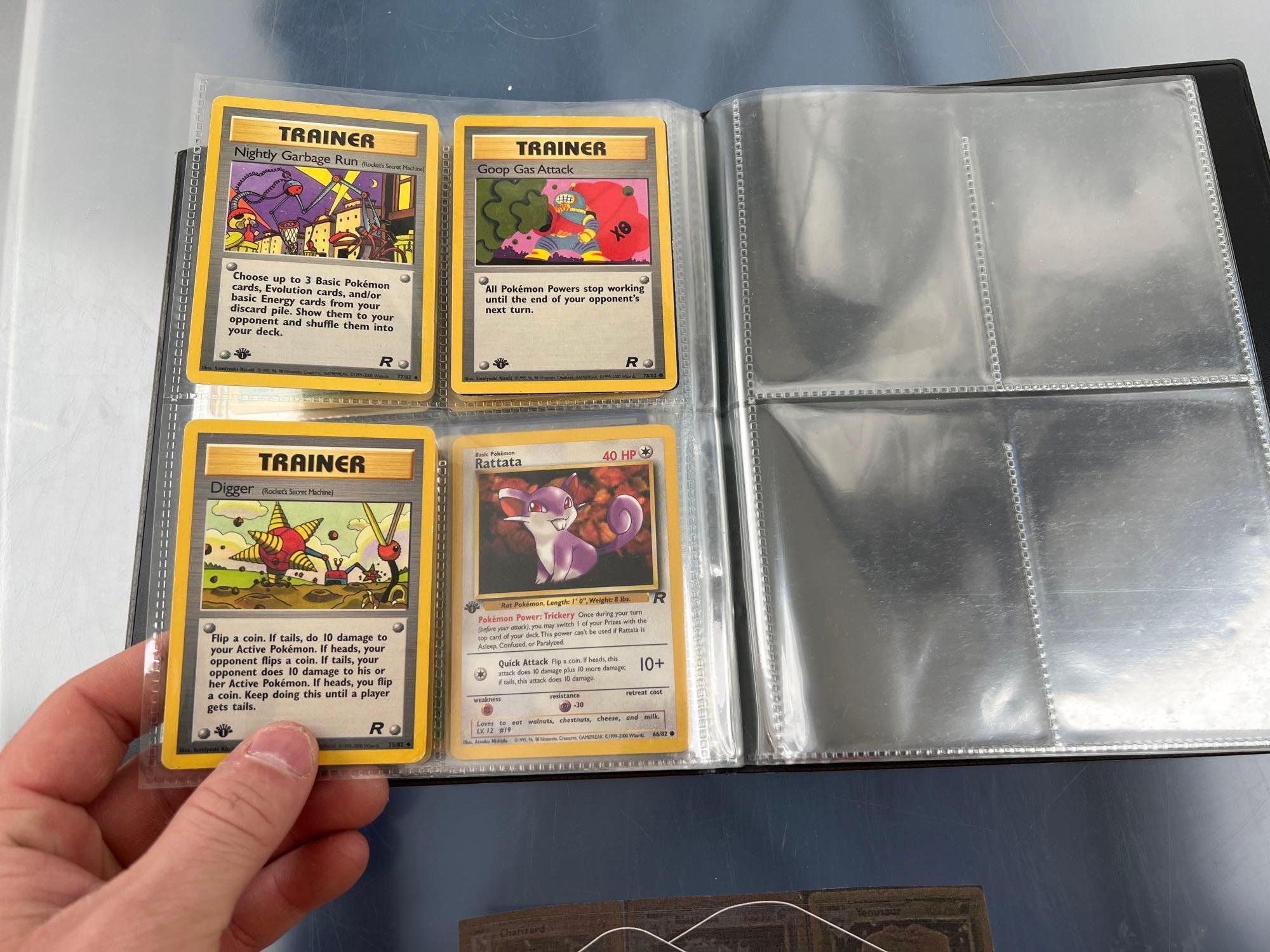 Small Pokemon Binder, Team Rocket 2000 First Edition, 8 Pages front and back