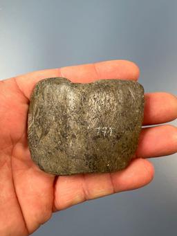 2" Polished Shield Bannerstone Found in NJ near the Holland Sand Pits, Well Made, Incising noted