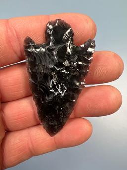 2 7/16" Obsidian Stemmed Point, Found in California, Additinoal California Pieces Towards end of Auc