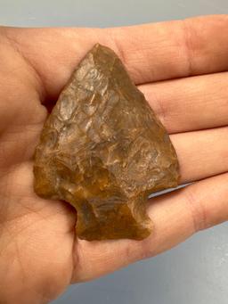 1 15/16" Semi Translucent Perkiomen Point, Found in Bucks Co., PA, Ex: Pete Crane, Podpora Collectio
