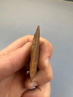 1 15/16" Semi Translucent Perkiomen Point, Found in Bucks Co., PA, Ex: Pete Crane, Podpora Collectio