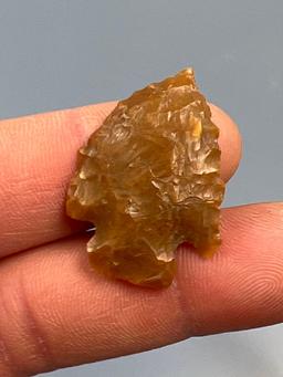 NICE 1 5/16" Jasper Amos Corner Notch, Found in Passaic Co., NJ, Ex: Grotz, Cicero Collections