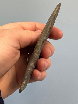 LARGE 5 1/8" Esopus Chert Hopewell Point, Found in Oswego Co., NY, Ex: Kevin Cordeiro Collection