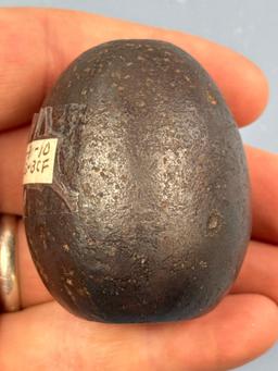 RARE 2" Heavy Hematite Ball Bannerstone or Pipe, Incredible Artifact, Found in Ross Co., Ohio, Ex: B