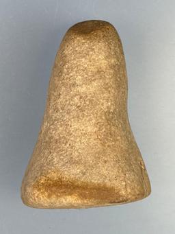 PERFECT 4 5/8" Quartzite Bell Pestle, Found in Ohio, Purchased from Dick Savidge in 1998, nicely Pol