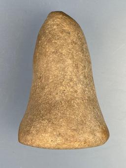 PERFECT 4 5/8" Quartzite Bell Pestle, Found in Ohio, Purchased from Dick Savidge in 1998, nicely Pol