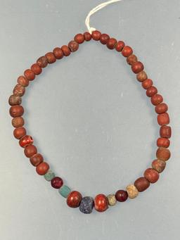 10" Strand of Red Rounds, Dutch Blues, Found in Pennsylvania, Ex: Lemaster Collection