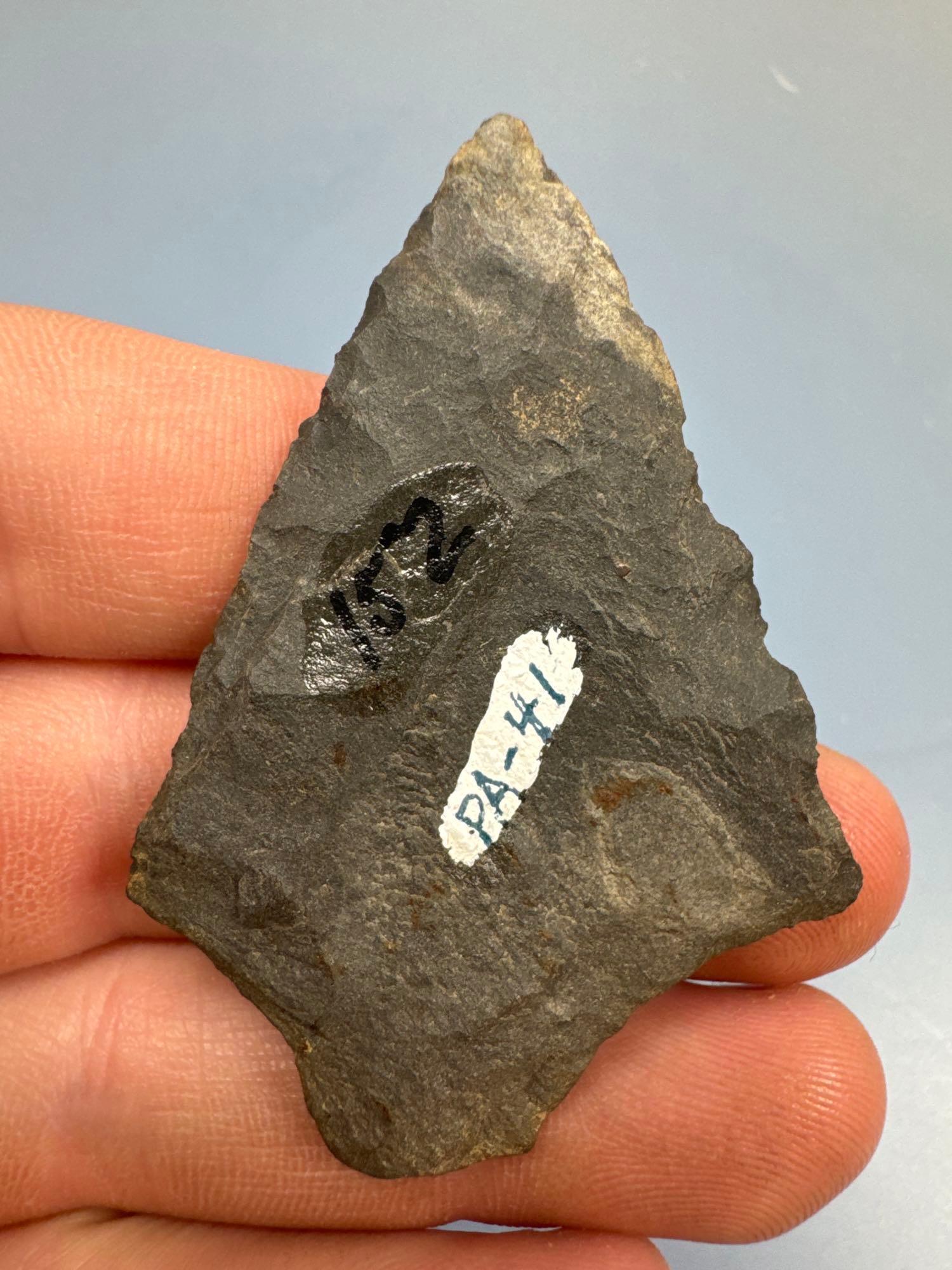 2-Tone, 2 1/4" Lehigh Broad Point, Found in Pennsylvania, Ex: Raymond Lemaster Collection