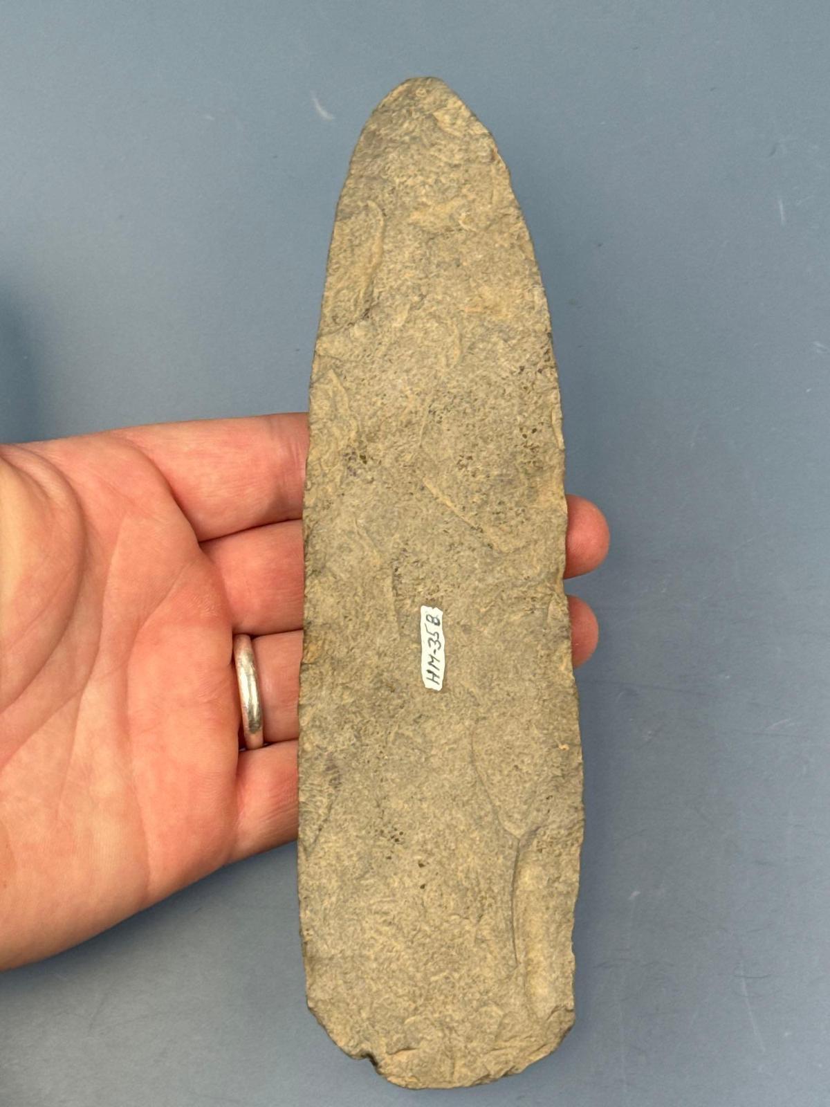 XL 7 3/4" Rhyolite Blade, HUGE, Found in PA/NJ/NY Tristate Area, Ex: Harry Mucklin, Lemaster, Ancien