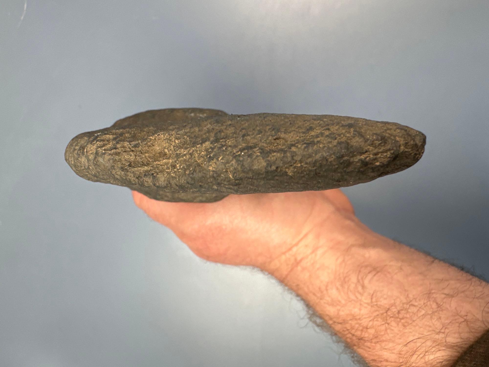 HUGE 7 3/8" Peach Bottom Slate Bannerstone Preform, Ex: Dorothy Middleton Collection, Reported found