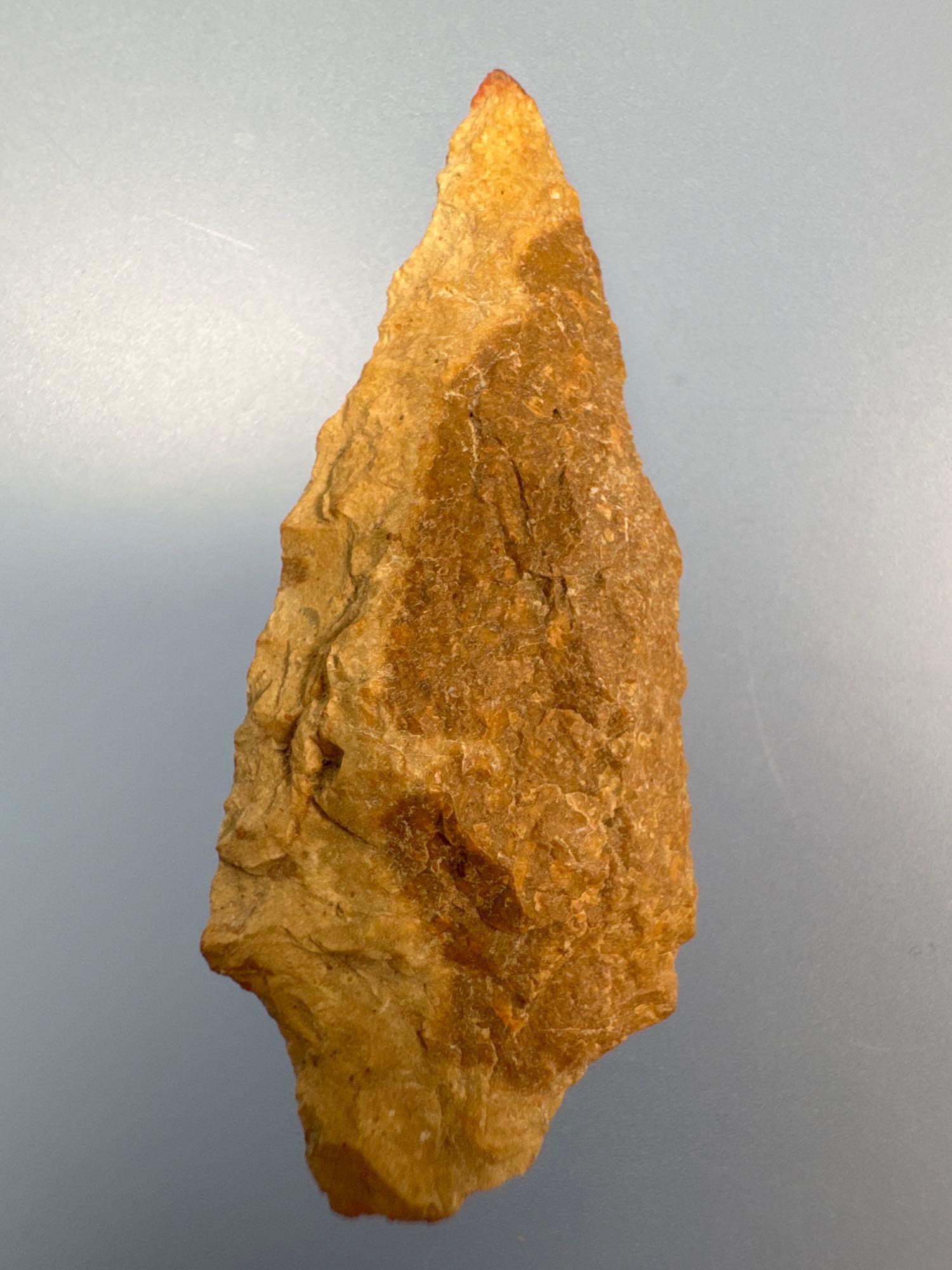 1 9/16" Cobble Jasper Piscataway Point, Found in New Jersey