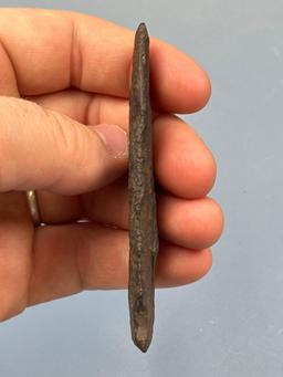 3 1/2" Argillite Stem Point, Found in New Jersey