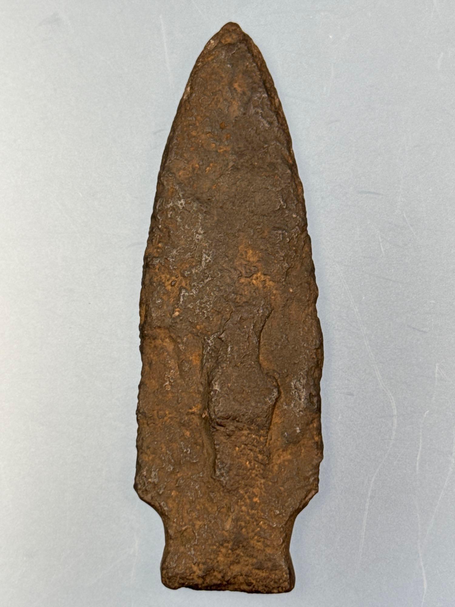 3 1/2" Argillite Stem Point, Found in New Jersey