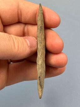 3 5/16" Argillite Transitional Broad Spear, Found in New Jersey