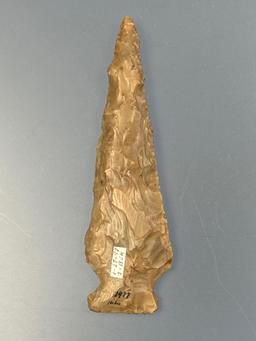 Large 4 7/8" Glossy Flint Point, Side Notch, Excellent Example, Found in Illinois, Purchased by Walt