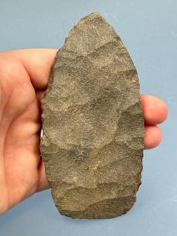 4 3/4" Fine-Grained Quartzite Blade, Found in Sussex Co., NJ by Ralph Space on the Space Farm, Ex: M