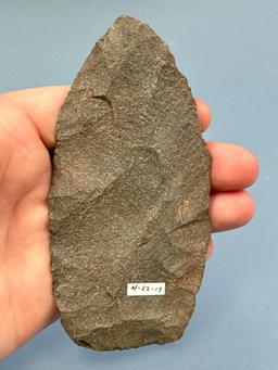 4 3/4" Fine-Grained Quartzite Blade, Found in Sussex Co., NJ by Ralph Space on the Space Farm, Ex: M