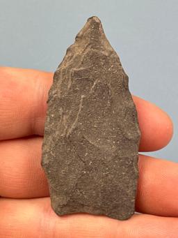 2 1/2" Argillite Fox Cree Lanceolate Point, Found in PA/NJ/NY Tristate Area, Ex: Harry Mucklin, Lema