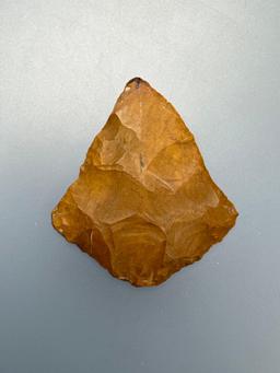 1 13/16" Lehigh Broad Style Point, Thin, Found in Pennsylvania, Ex: Wilhide Collection